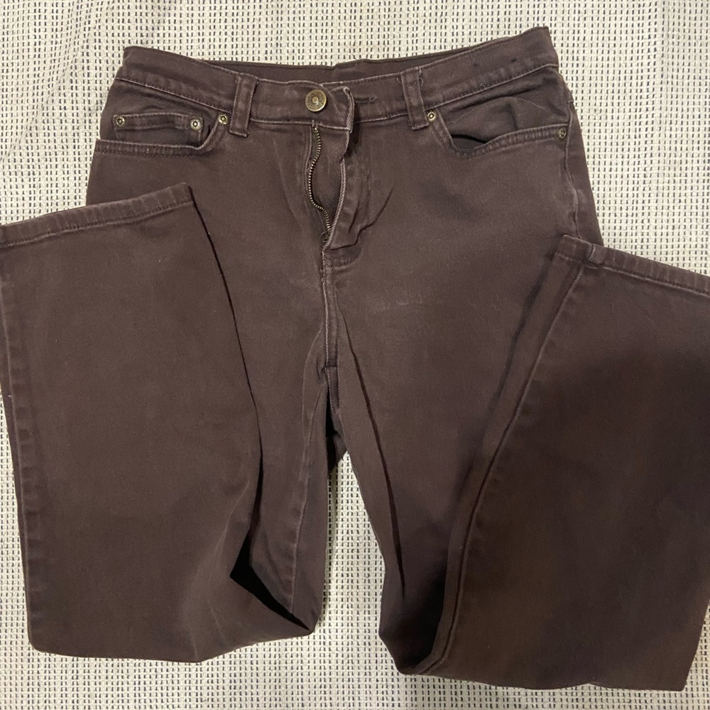 straight leg brown jeans